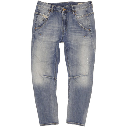 Diesel Fayza Blue Tapered Relaxed Boyfriend Stretch Jeans High Waisted W29 L32