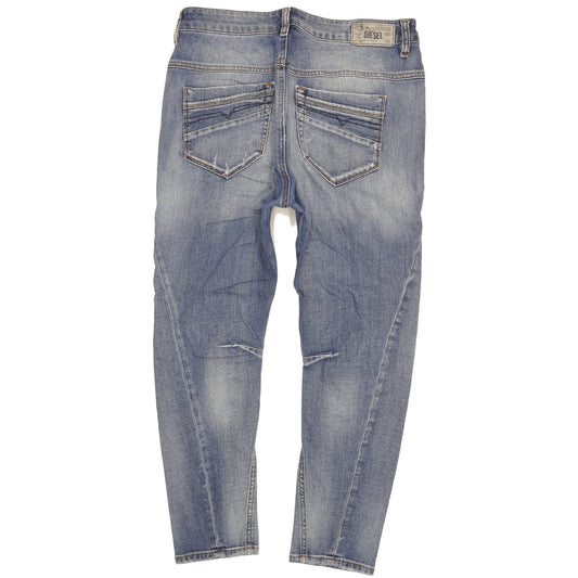 Diesel Fayza Blue Tapered Relaxed Boyfriend Stretch Jeans High Waisted W29 L32