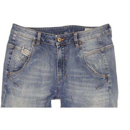 Diesel Fayza Blue Tapered Relaxed Boyfriend Stretch Jeans High Waisted W29 L32