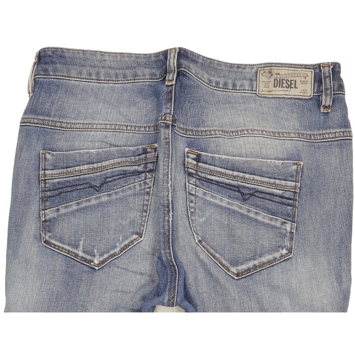 Diesel Fayza Blue Tapered Relaxed Boyfriend Stretch Jeans High Waisted W29 L32