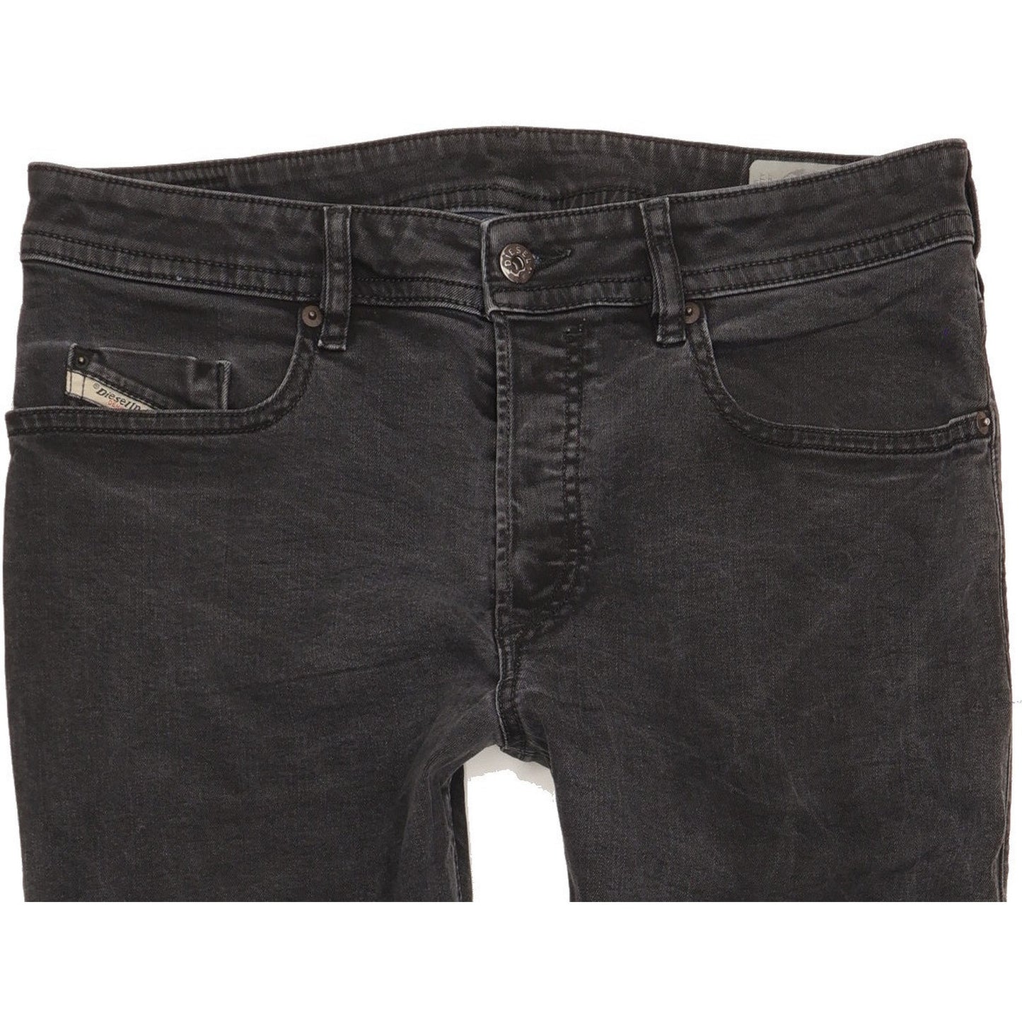 Diesel Buster Men Black Tapered Slim Stretch Jeans W33 L31