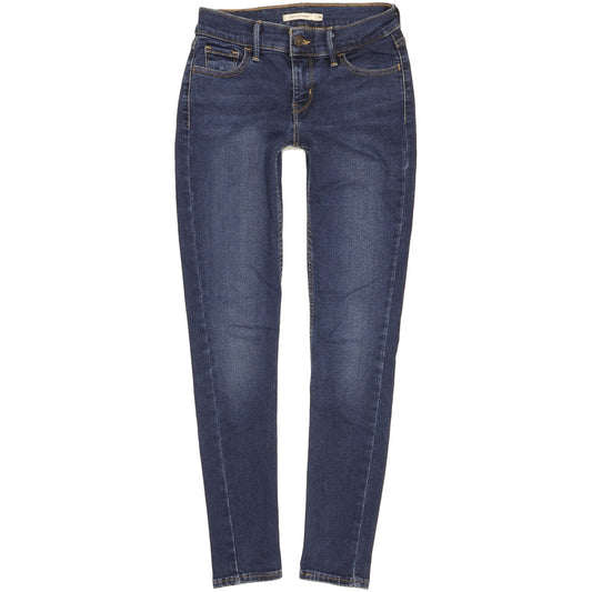 Levi's 710 Super Women Blue Skinny Slim Stretch Jeans W26 L29