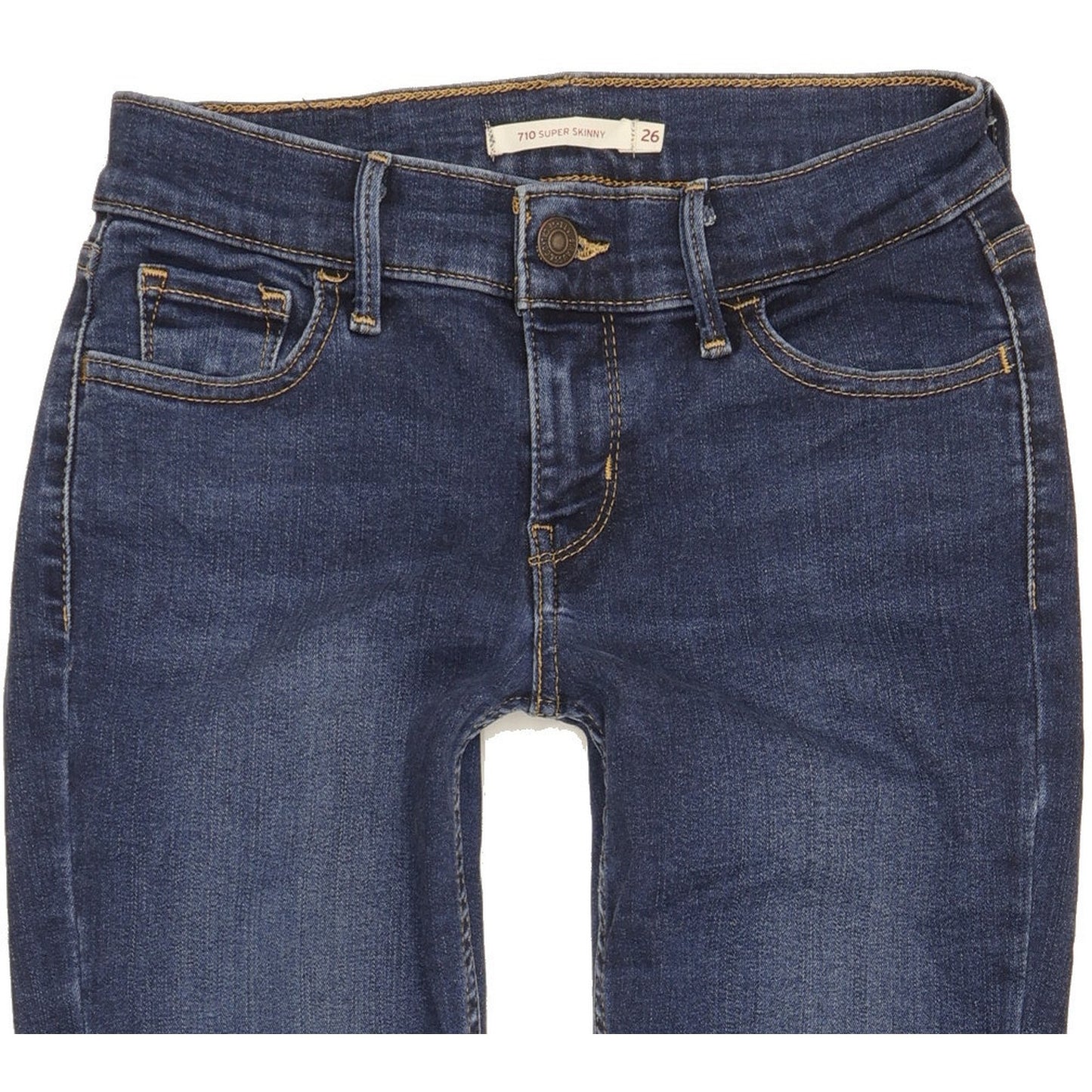 Levi's 710 Super Women Blue Skinny Slim Stretch Jeans W26 L29