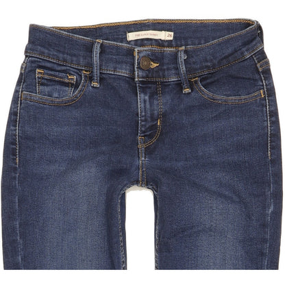 Levi's 710 Super Women Blue Skinny Slim Stretch Jeans W26 L29
