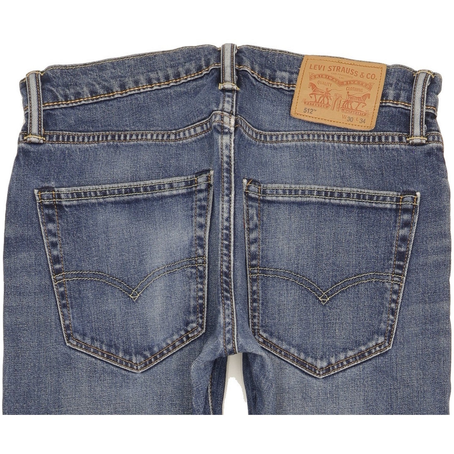 Levi's 512 Men Blue Tapered Slim Stretch Jeans W30 L33