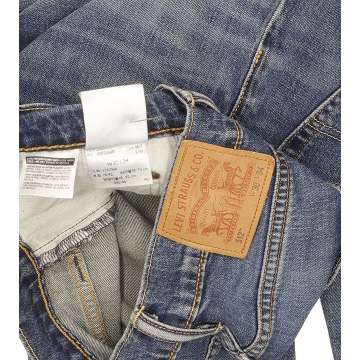 Levi's 512 Men Blue Tapered Slim Stretch Jeans W30 L33