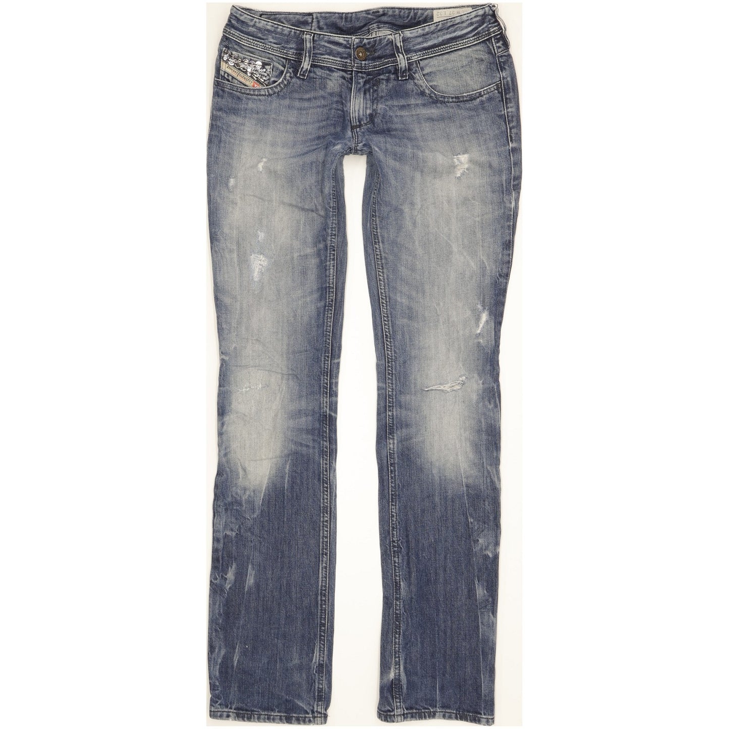 Diesel Lowky Women Blue Straight Slim Jeans W27 L32