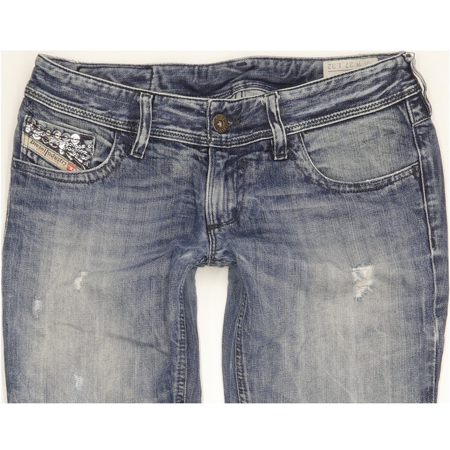 Diesel Lowky Women Blue Straight Slim Jeans W27 L32