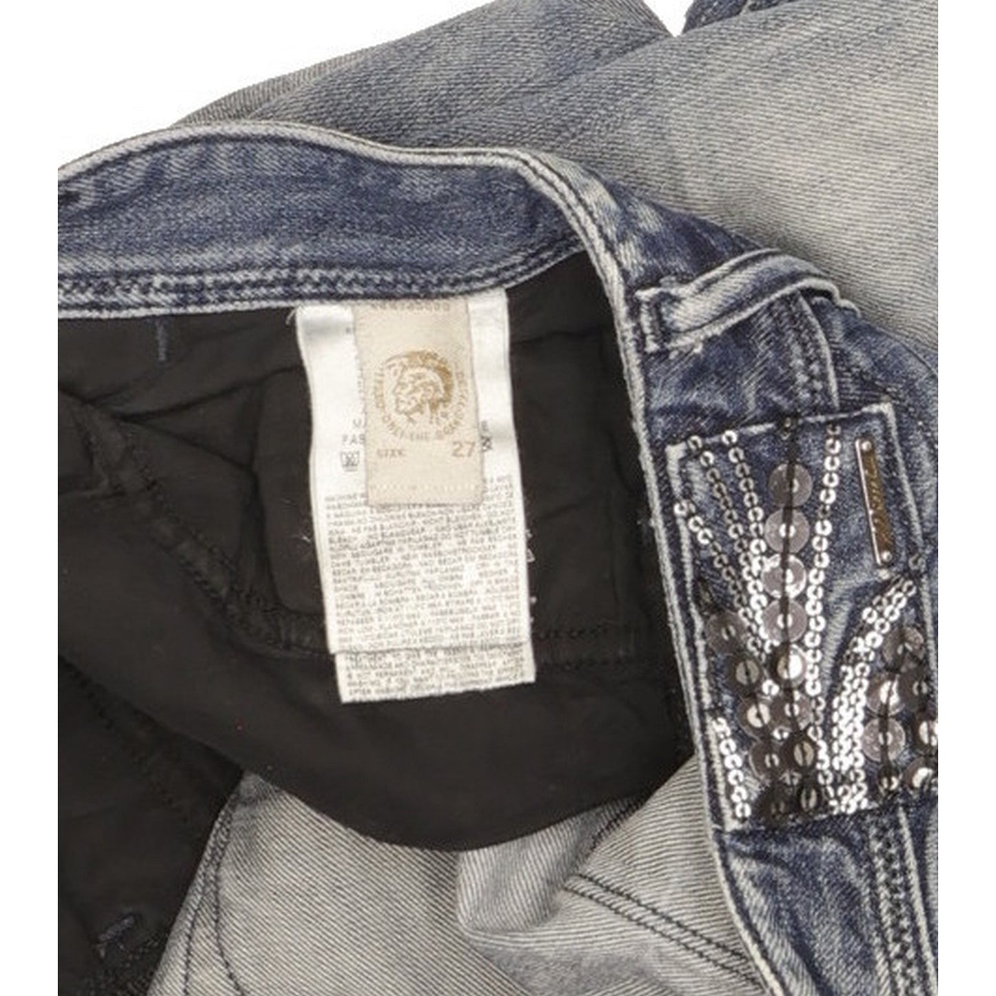 Diesel Lowky Women Blue Straight Slim Jeans W27 L32