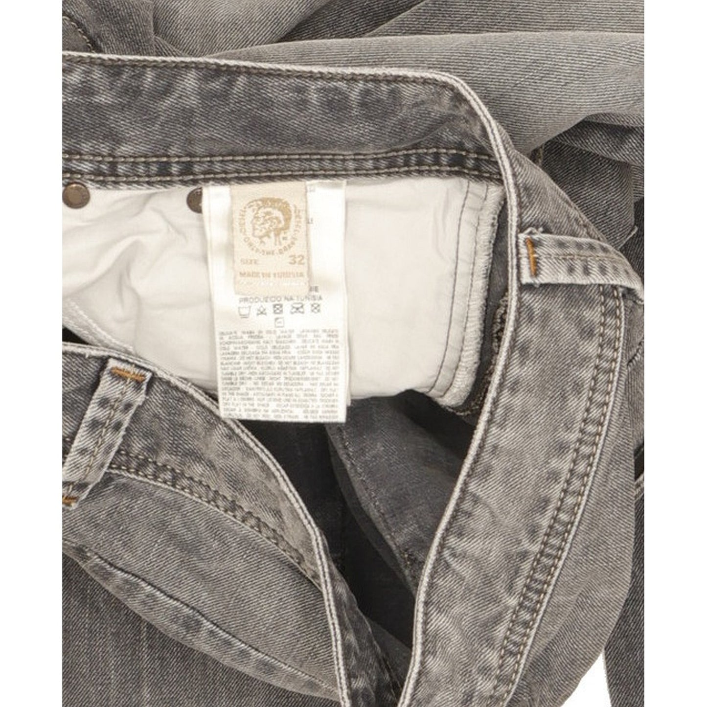 Diesel Darron Men Grey Tapered Slim Jeans W32 L32