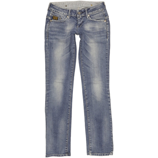 G-Star Midge Women Blue Straight Slim Stretch Jeans W28 L32