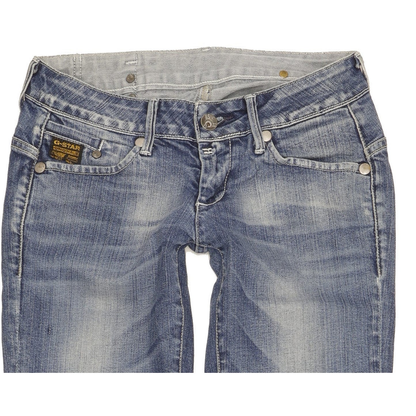 G-Star Midge Women Blue Straight Slim Stretch Jeans W28 L32