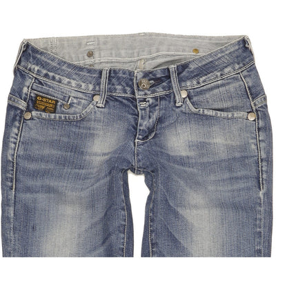 G-Star Midge Women Blue Straight Slim Stretch Jeans W28 L32