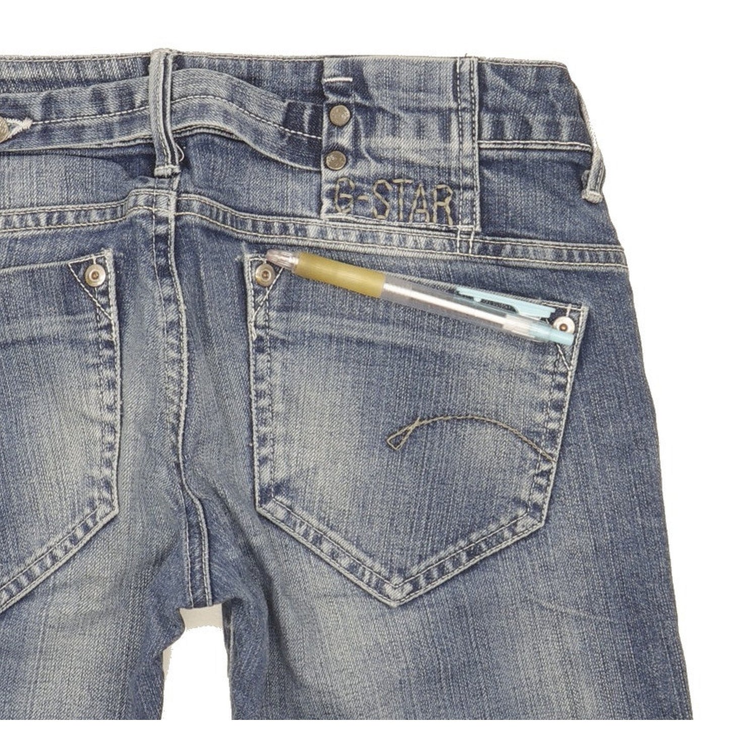 G-Star Midge Women Blue Straight Slim Stretch Jeans W28 L32