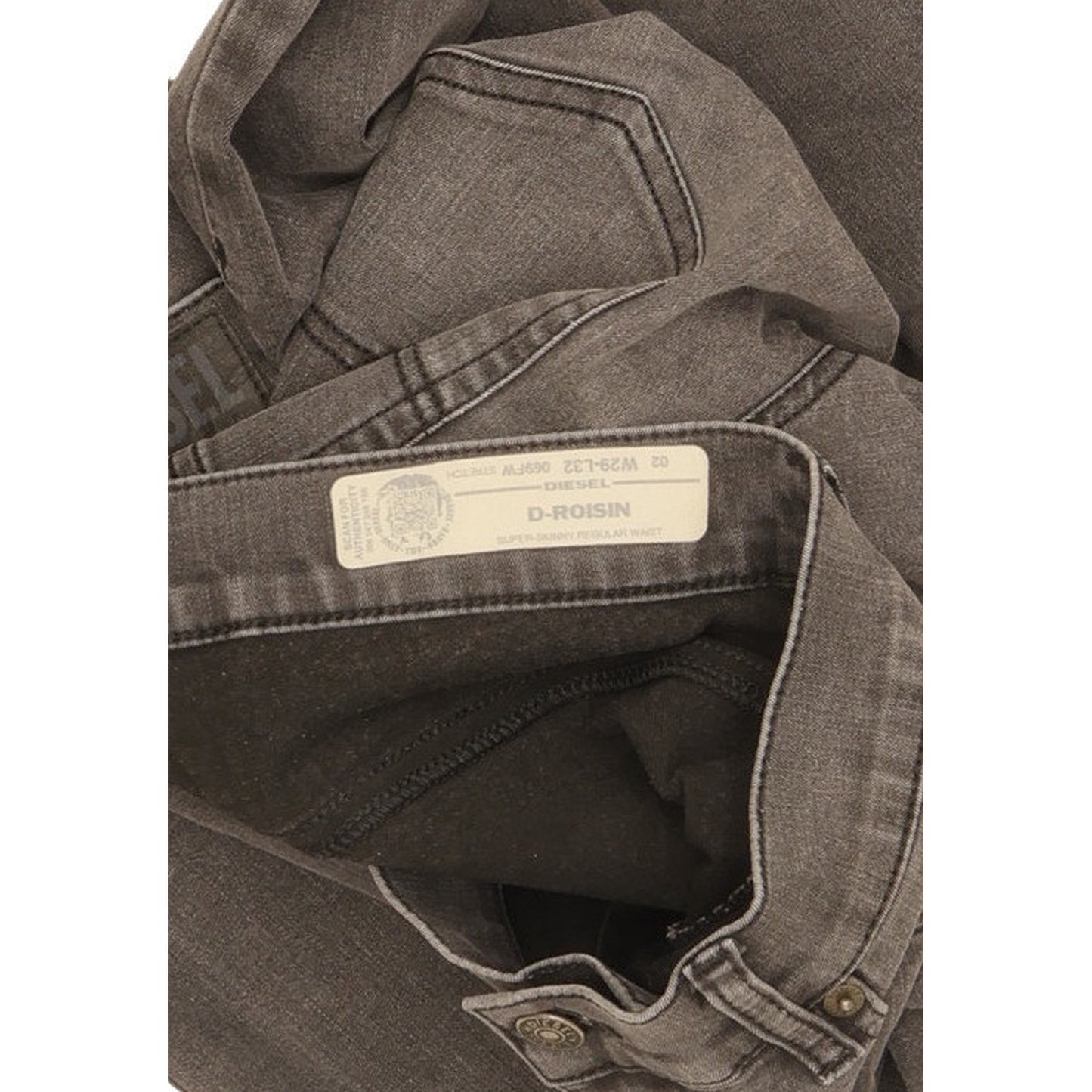 Diesel D-Roisin Men Grey Skinny Slim Jeans W29 L30