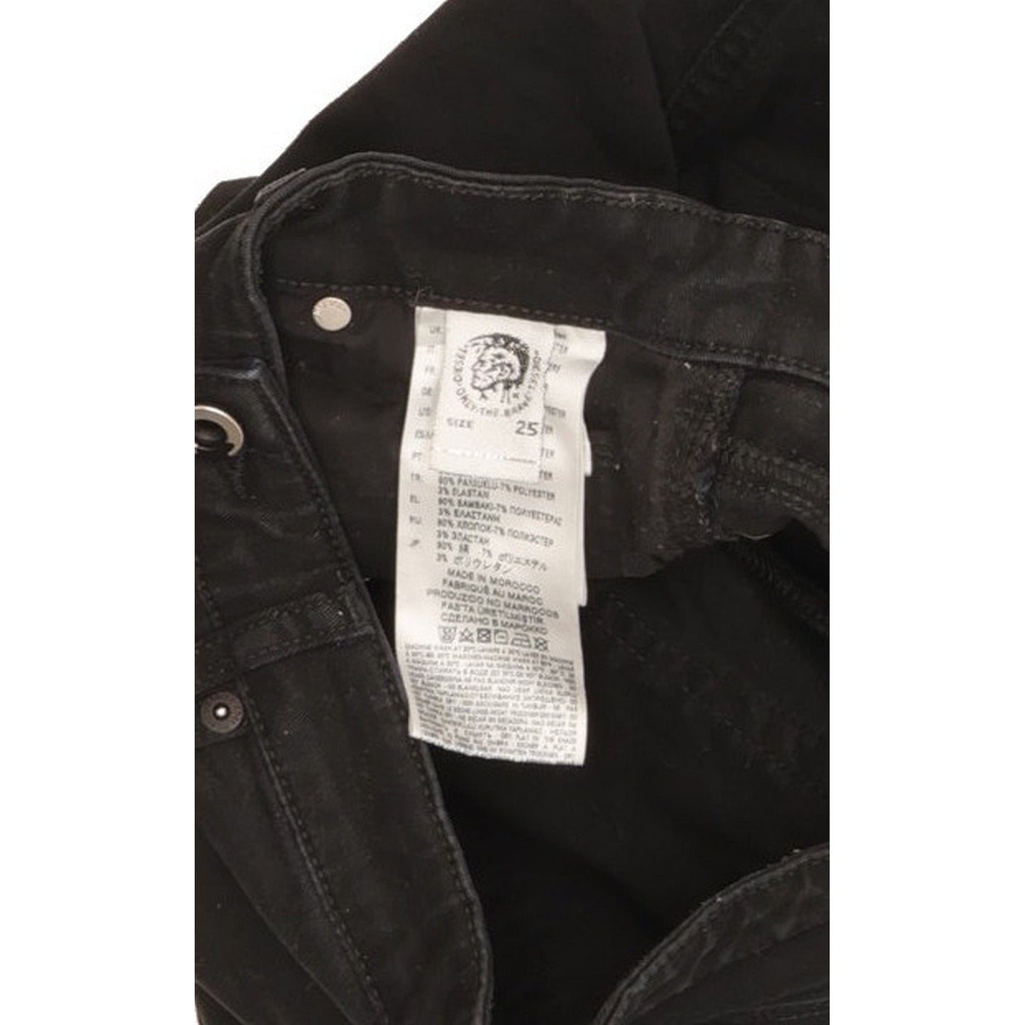 Diesel Babhila Men Black Skinny Slim Stretch Jeans W25 L27