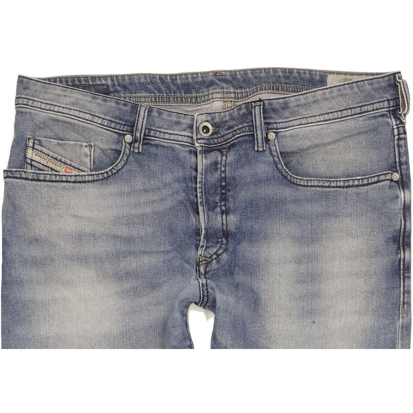 Diesel Buster Men Blue Straight Regular Stretch Jeans W36 L32