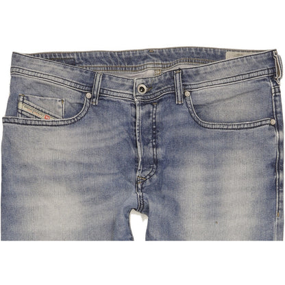 Diesel Buster Men Blue Straight Regular Stretch Jeans W36 L32