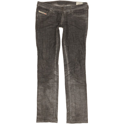 Diesel Lowky Women Grey Straight Slim Stretch Jeans W30 L33
