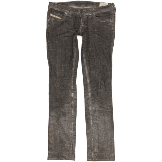 Diesel Lowky Women Grey Straight Slim Stretch Jeans W30 L33
