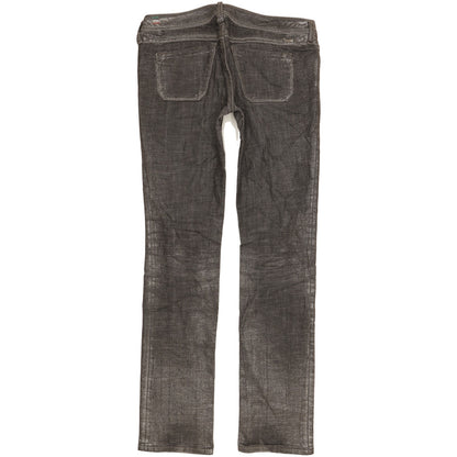 Diesel Lowky Women Grey Straight Slim Stretch Jeans W30 L33
