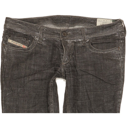 Diesel Lowky Women Grey Straight Slim Stretch Jeans W30 L33