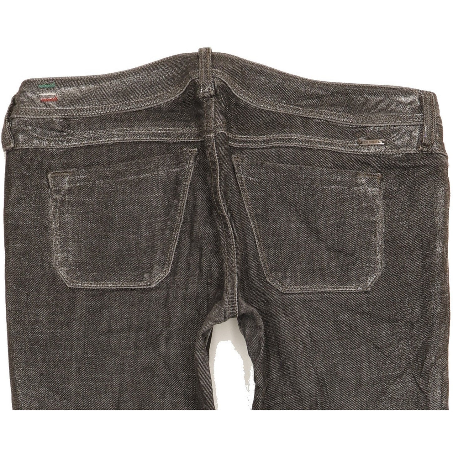 Diesel Lowky Women Grey Straight Slim Stretch Jeans W30 L33