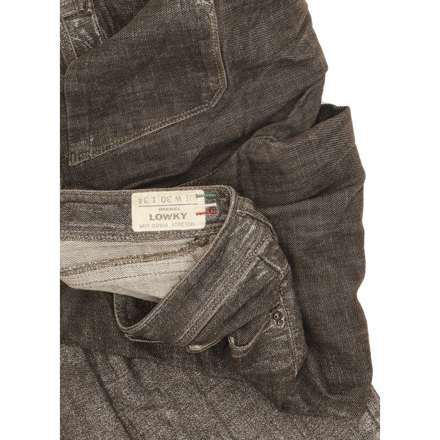 Diesel Lowky Women Grey Straight Slim Stretch Jeans W30 L33