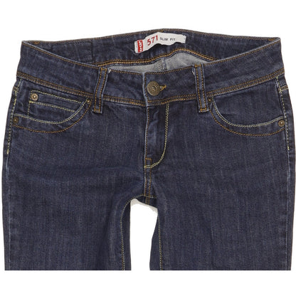 Levi's 571 Women Blue Straight Slim Jeans W30 L32