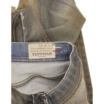 Diesel Tepphar Men Blue Tapered Slim Stretch Jeans W31 L31