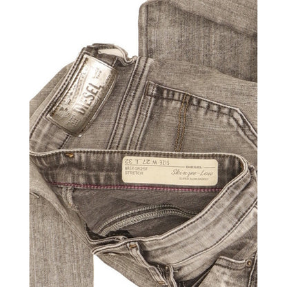 Diesel Skinzee Women Grey Skinny Slim Stretch Jeans W27 L31