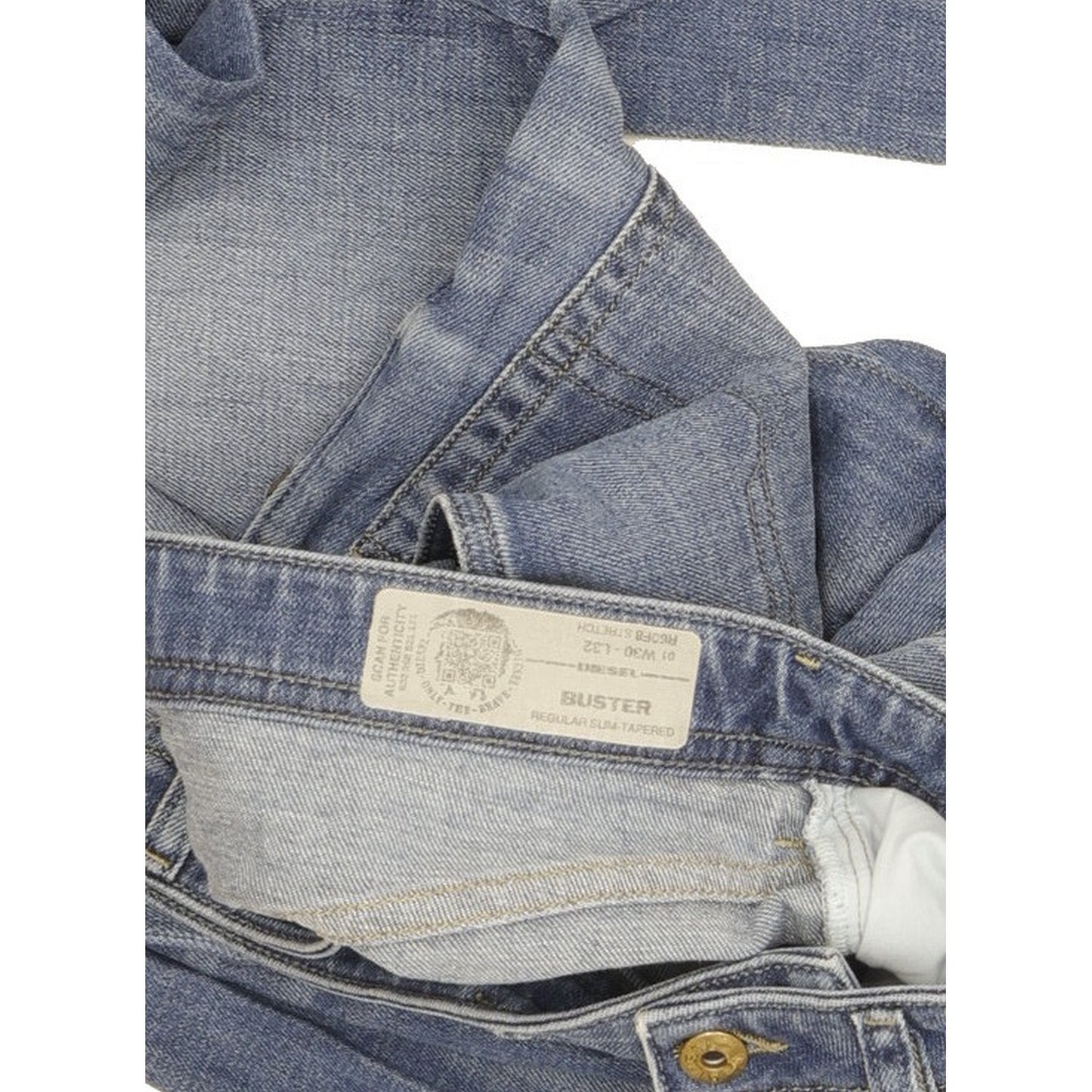Diesel Buster Men Blue Tapered Slim Stretch Jeans W30 L32