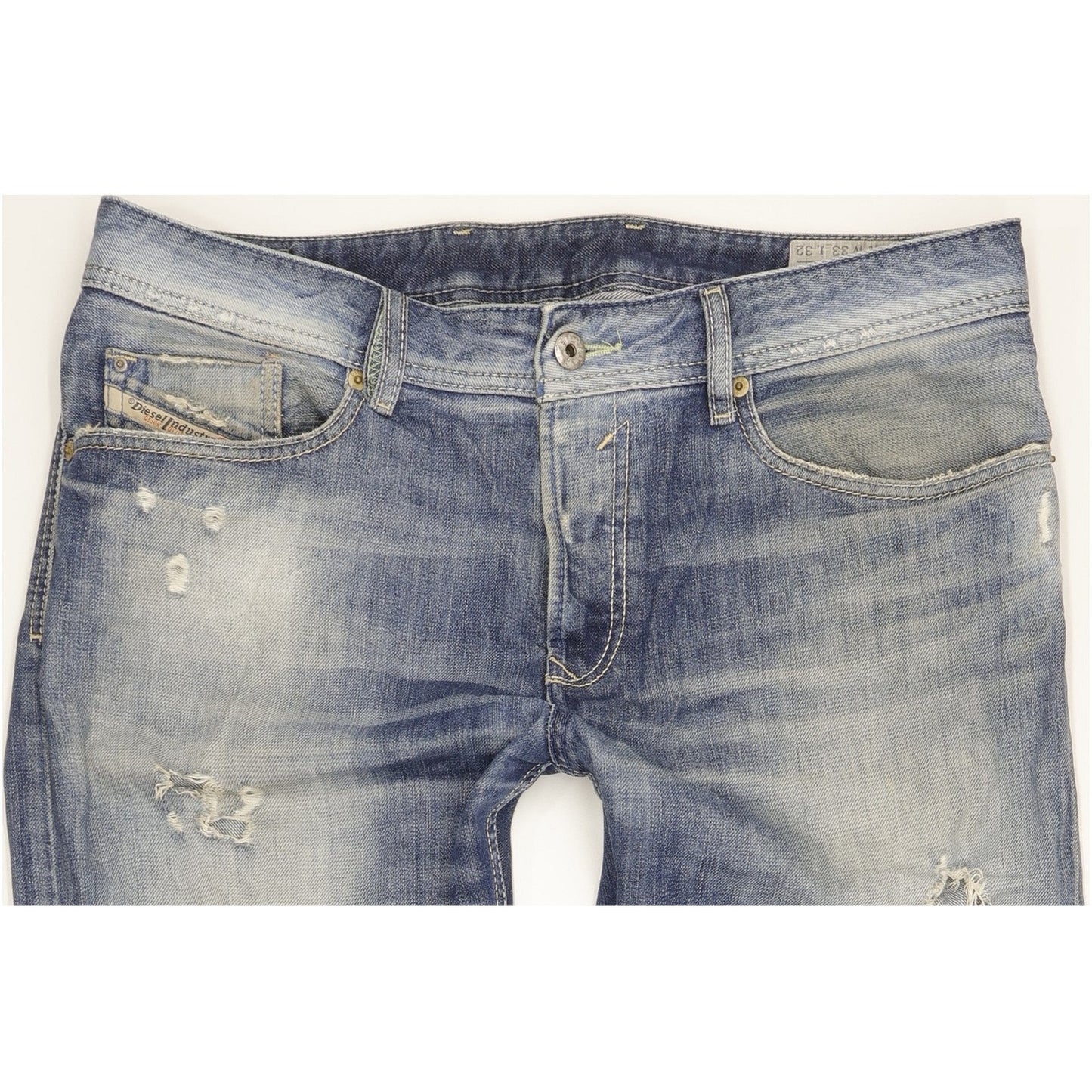 Diesel Waykee Men Blue Straight Regular Jeans W33 L32
