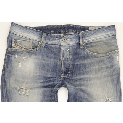 Diesel Waykee Men Blue Straight Regular Jeans W33 L32
