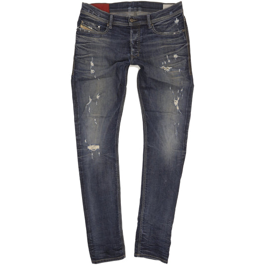 Diesel Tepphar Men Blue Tapered Slim Stretch Jeans W33 L34