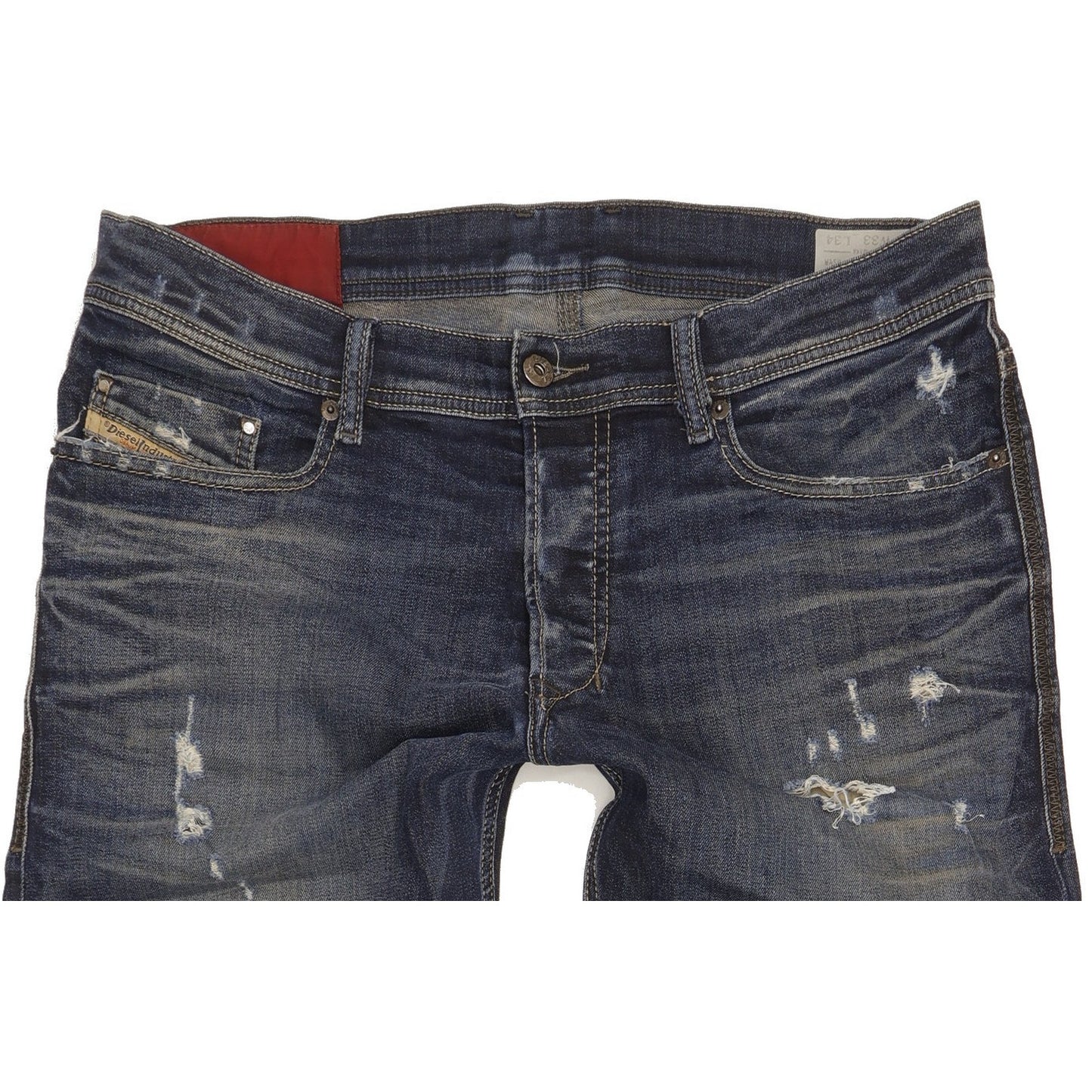 Diesel Tepphar Men Blue Tapered Slim Stretch Jeans W33 L34