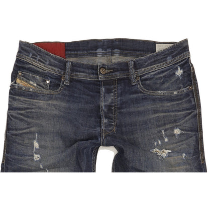 Diesel Tepphar Men Blue Tapered Slim Stretch Jeans W33 L34
