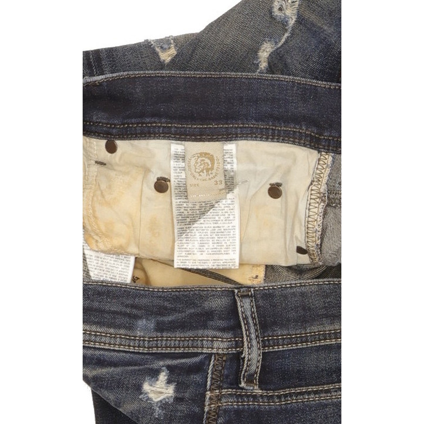 Diesel Tepphar Men Blue Tapered Slim Stretch Jeans W33 L34