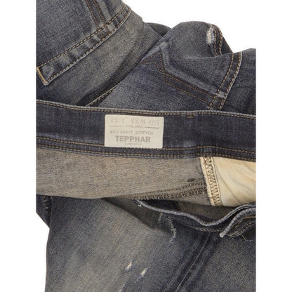 Diesel Tepphar Men Blue Tapered Slim Stretch Jeans W33 L34
