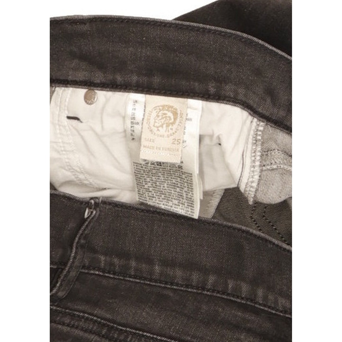 Diesel Grupee Women Black Skinny Slim Stretch Jeans W25 L32