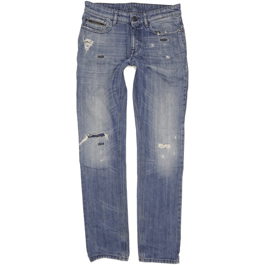 0 Calvin Klein Men Blue Straight Slim Jeans W30 L34