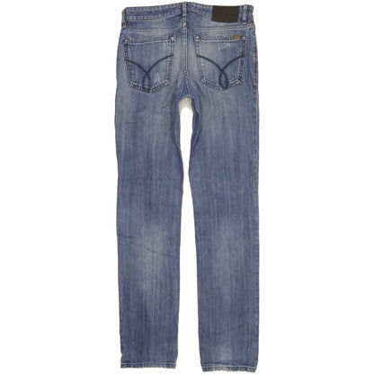 0 Calvin Klein Men Blue Straight Slim Jeans W30 L34