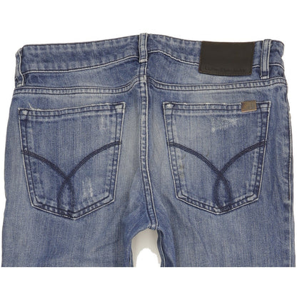 0 Calvin Klein Men Blue Straight Slim Jeans W30 L34