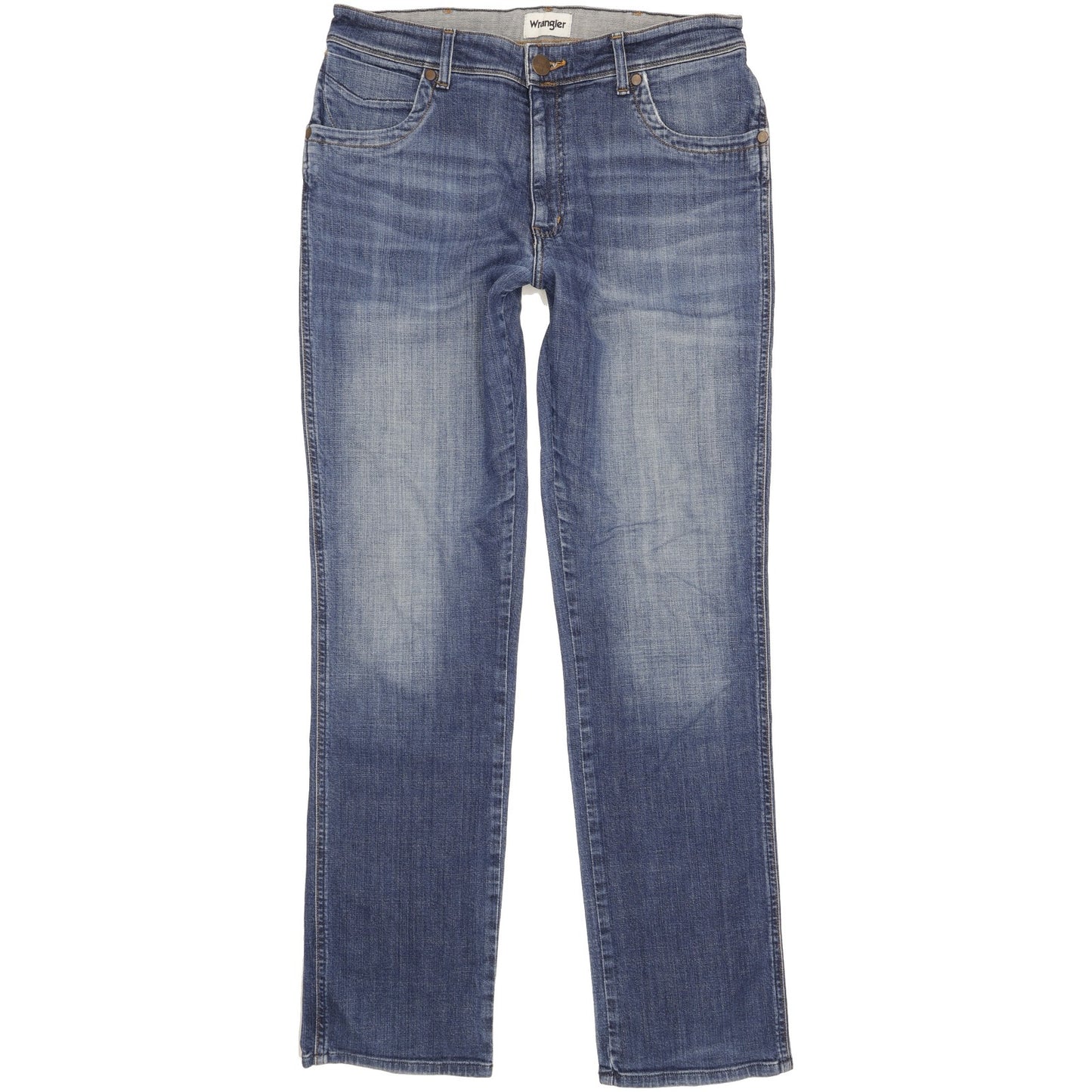 Wrangler Texas Men Blue Straight Regular Stretch Jeans W34 L33