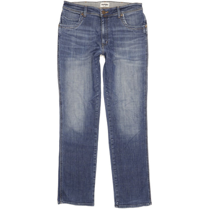 Wrangler Texas Men Blue Straight Regular Stretch Jeans W34 L33