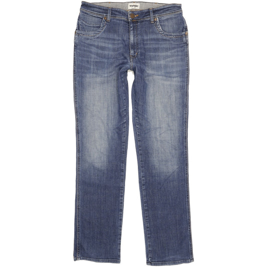 Wrangler Texas Men Blue Straight Regular Stretch Jeans W34 L33