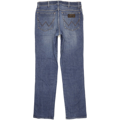Wrangler Texas Men Blue Straight Regular Stretch Jeans W34 L33