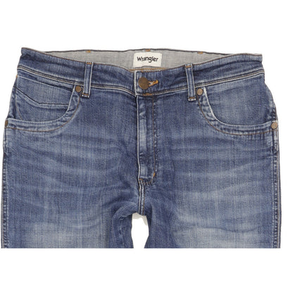 Wrangler Texas Men Blue Straight Regular Stretch Jeans W34 L33
