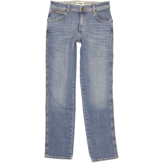 Wrangler Texas Men Blue Straight Regular Stretch Jeans W32 L34