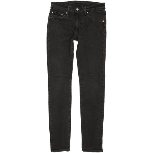 Levi's 512 Men Black Tapered Slim Stretch Jeans W30 L31